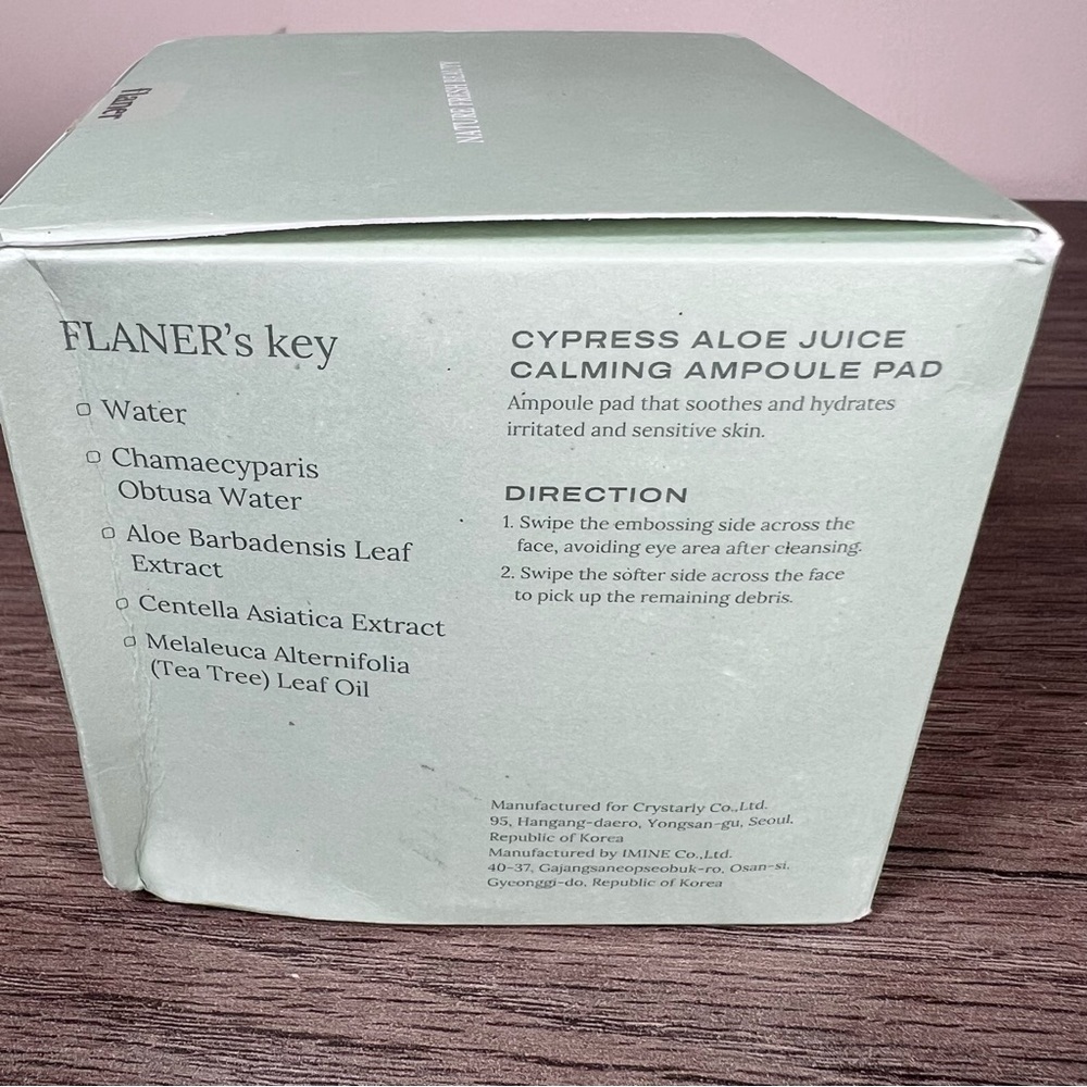 Korean Skincare Flaner Cypress Aloe Calming Toner Pads - Picture 12 of 14